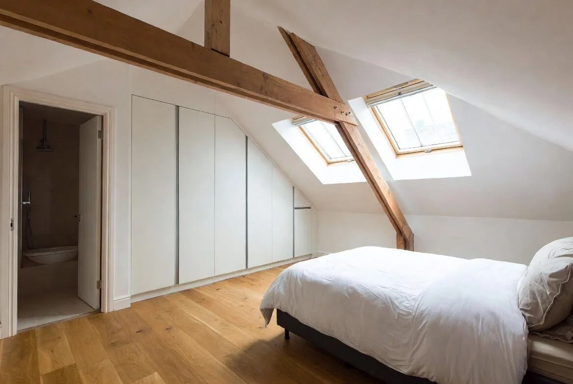 Bright loft conversion in Berkshire with skylight windows and modern interior finish