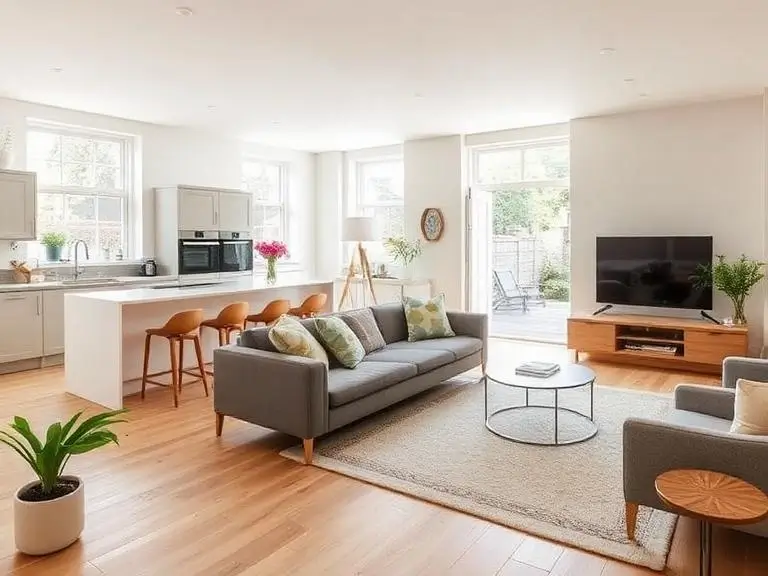 Open plan living and kitchen renovation in Windsor Berkshire with modern layout and natural light