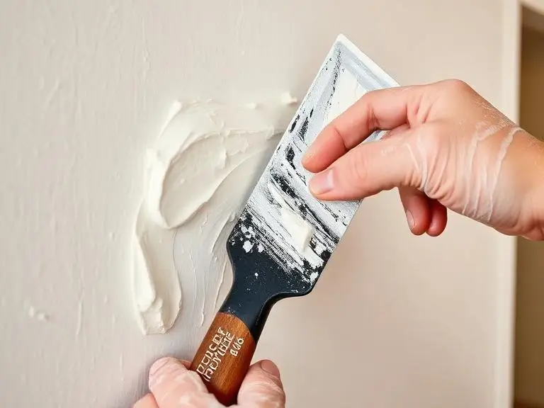 Tradesperson applying filler to a wall during a home renovation in Maidenhead, Berkshire